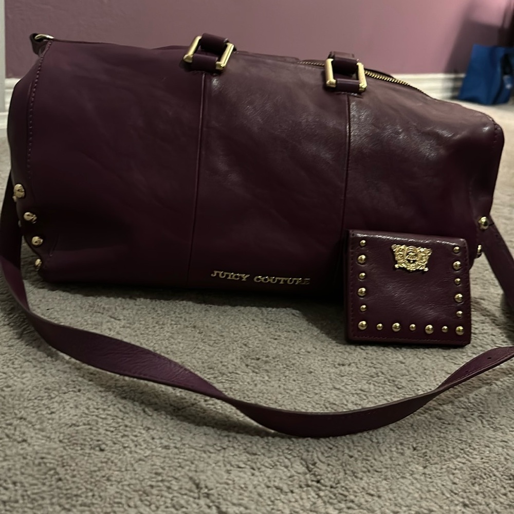 VINTAGE Juicy Couture plum purse with matching wallet